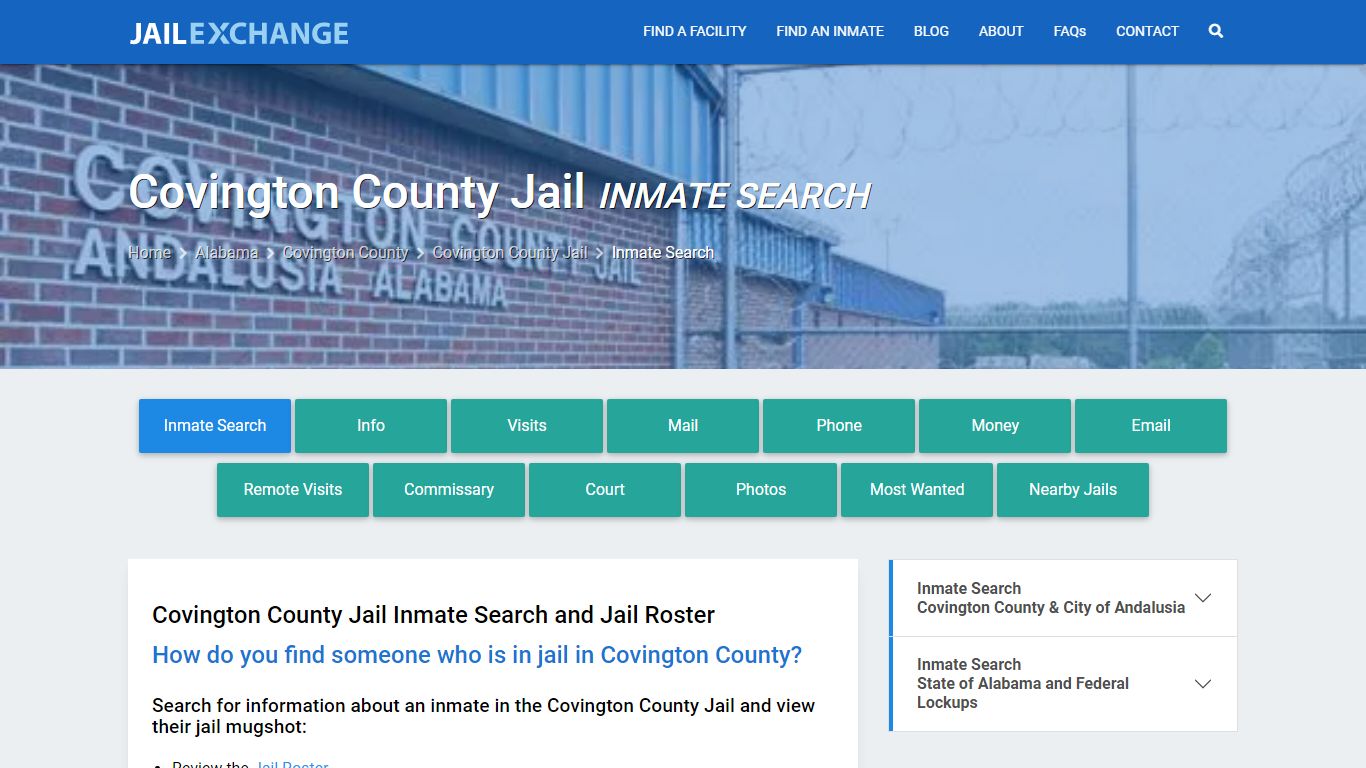 Covington County Jail Inmate Search - Jail Exchange