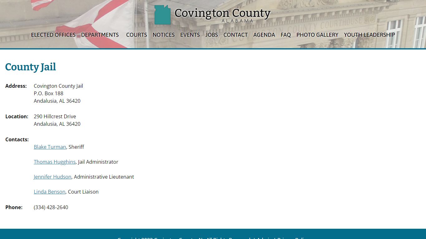 County Jail | Covington County AL