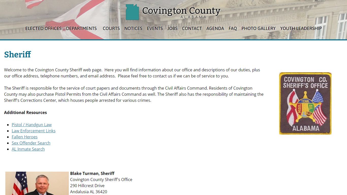Sheriff | Covington County AL